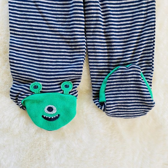 2/$18🌴 NEW Baby Boy 3pc Outfit Mommy's Baby Monster Hat Pants Shirt Halloween - Picture 4 of 10